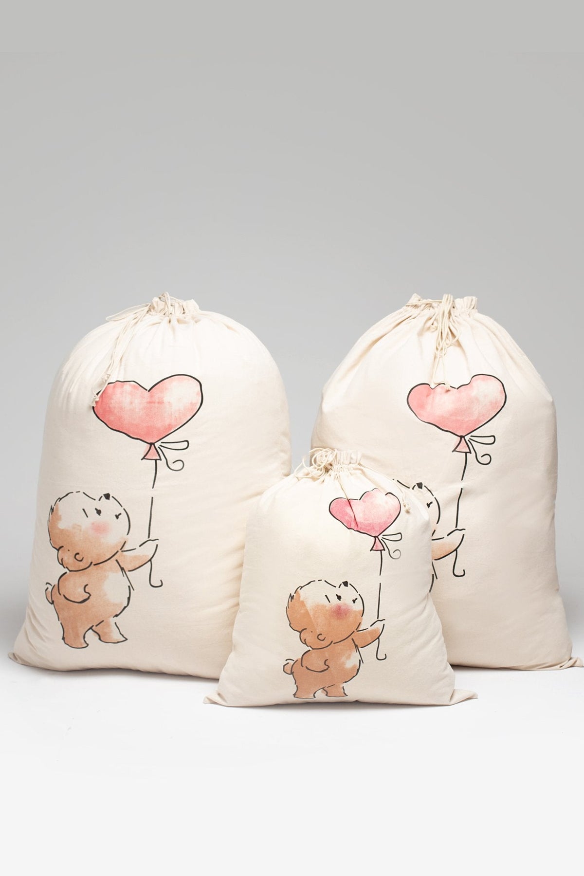 Sack with bear print - Large