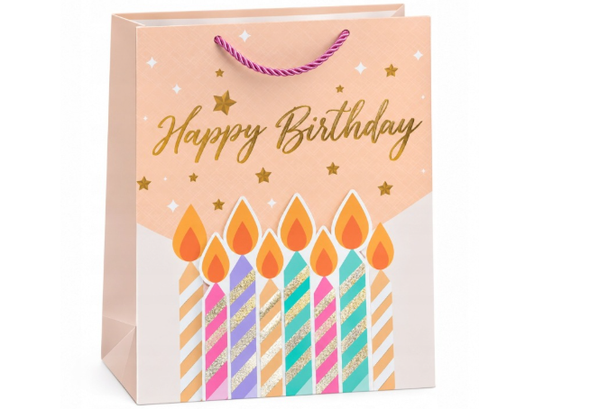 Happy Birthday Gift Bag - Candles