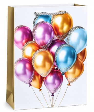 Shiny Balloons Gift Bag - Multicolor