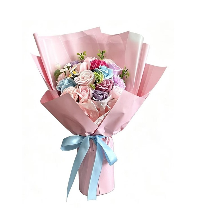 Flower Symphony Bouquet in Pink Wrapping