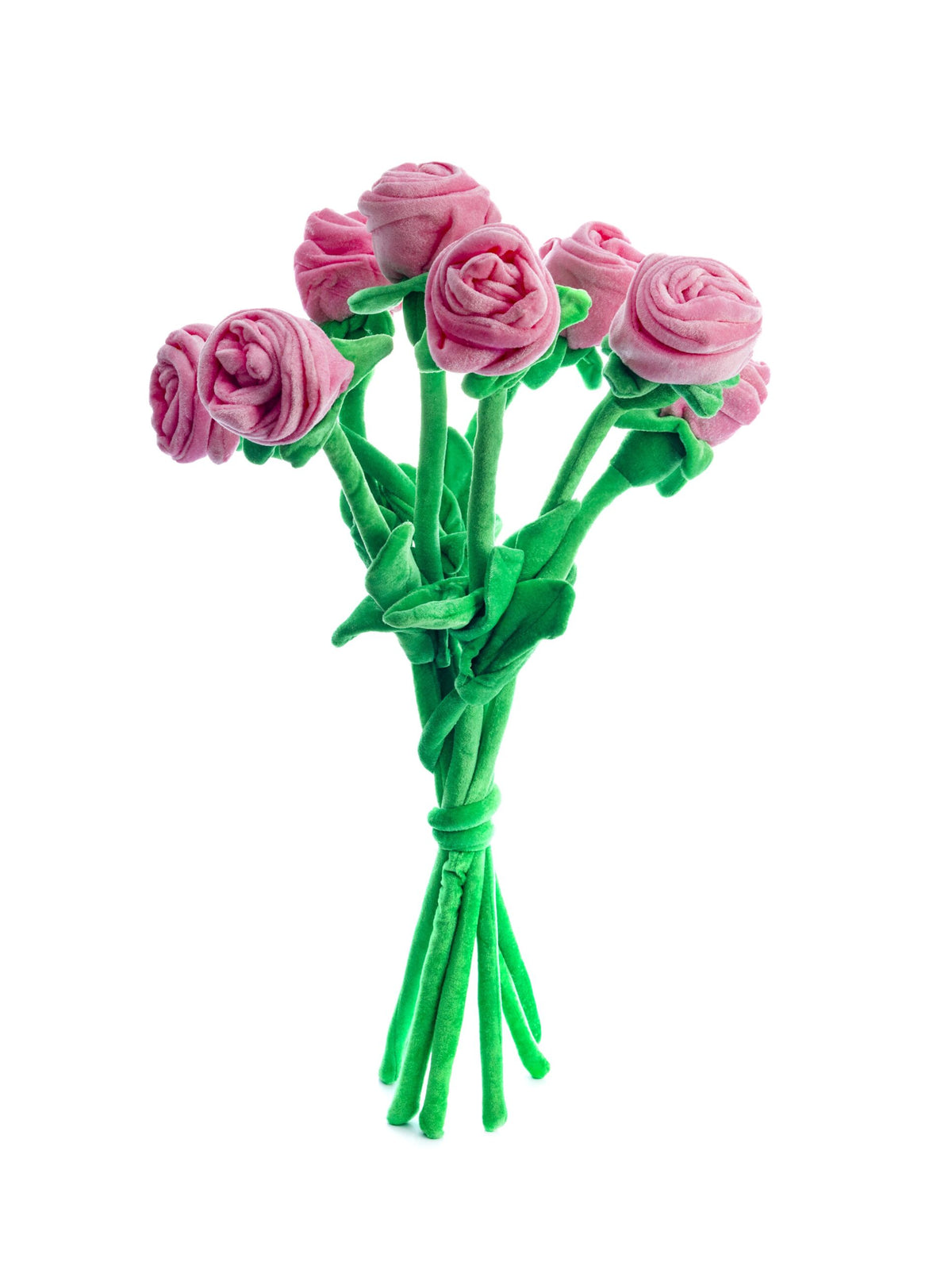 Plüschrosen-Strauß in Pink (7 Stück)