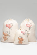 Sack with bear print - Large